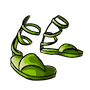 Green Spiral Sandals
